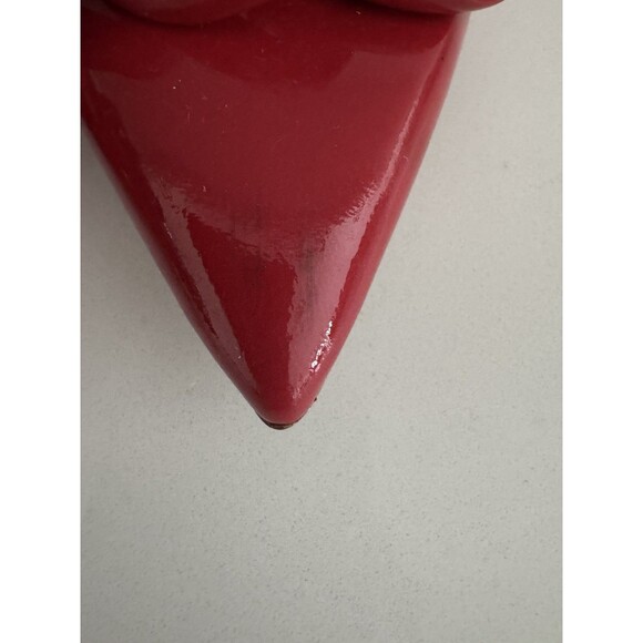 MICHAEL KORS Scarlett Chain Link Leather Pump red Size 6 - Picture 4 of 16